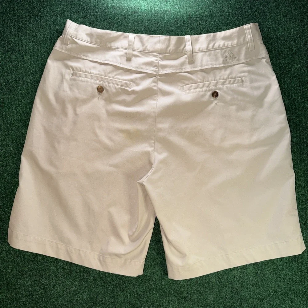 Adidas Stretch Golf Shorts Men's Size 36 Khaki 9 Inseam